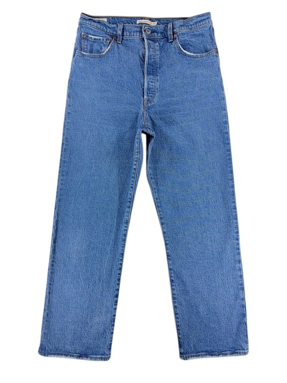 Women's Levi's Premium Ribcage Straight Cropped Jeans W32 L29 High Rise